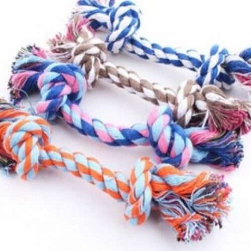 Pet Toy Cotton Braided Bone Rope Double knot