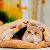 Warm Pet Cat Dog Bed House Cushion Half Covered Cat Bed Sleeping Bag