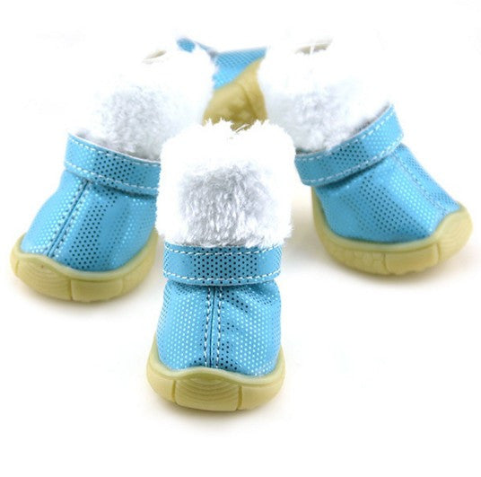 Waterproof Shoes Pet Anti-slip Warm Fur Snow