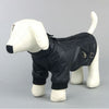 Black/Brown Leather Dog Coat Jacket Zipper Design