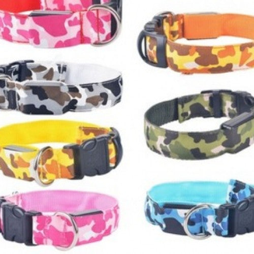 Quick Release Lights Nylon Collars Pet Adjustable Safety Leads