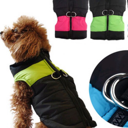 Waterproof Pet Dog Cloth Winter Warm Padded Vest Jacket Coat